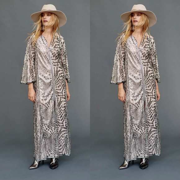Free People Anna Sui Silver Maxi Dress - Picture 2 of 5